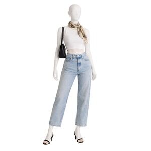 Levi's Premium Ribcage Straight Ankle Jeans Light Wash Size 28